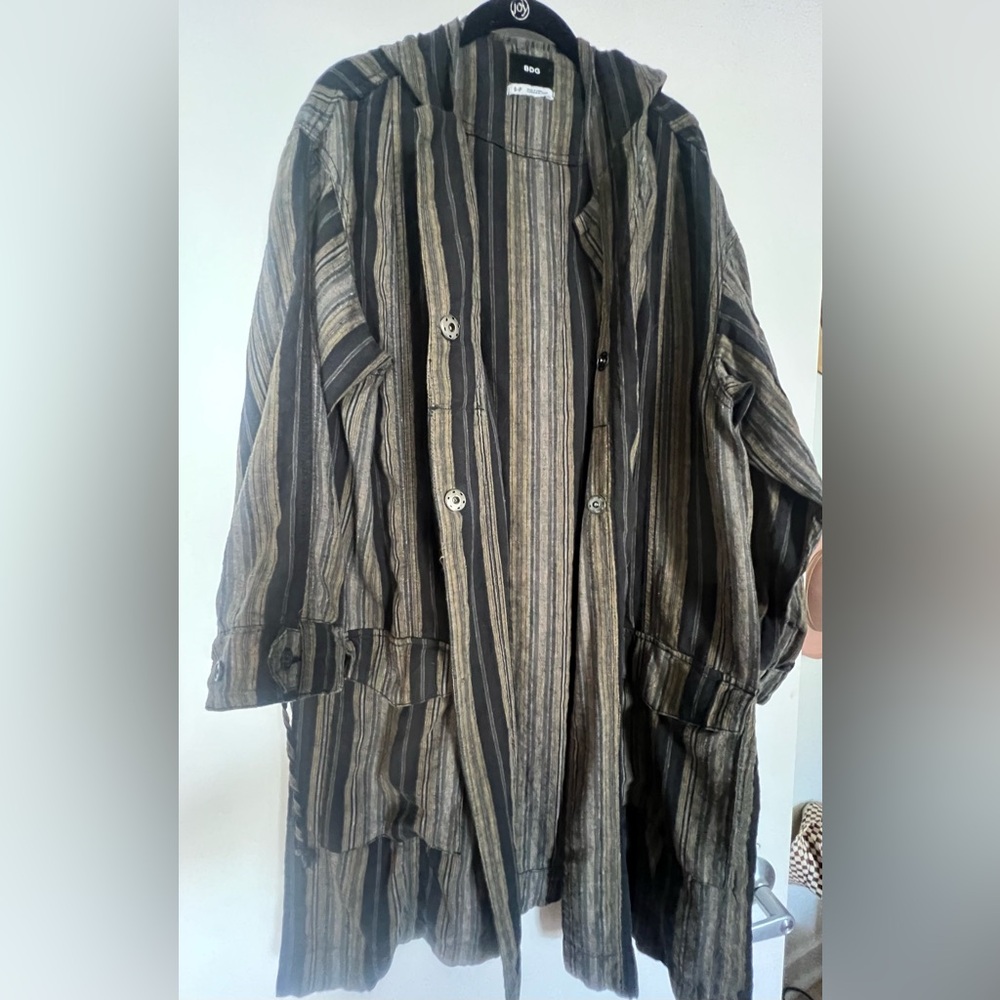 Urban Outfitters BDG Oversized Striped Hooded Jacket Small